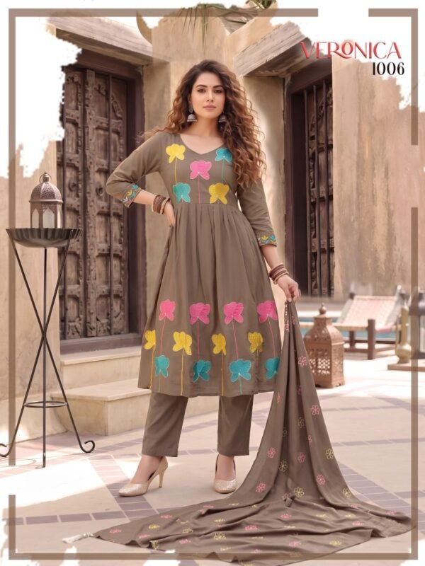 Launching Veronica Vol 4 Mul Chanderi Fancy Kurti With Bottom Dupatta Wholesale 2026