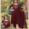Latest Ribba D No 1001 To 06 Roman Silk Embroidered Anarkali Kurti Set Wholesale 2026