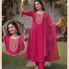 Latest Ribba D No 1001 To 06 Roman Silk Embroidered Anarkali Kurti Set Wholesale 2026