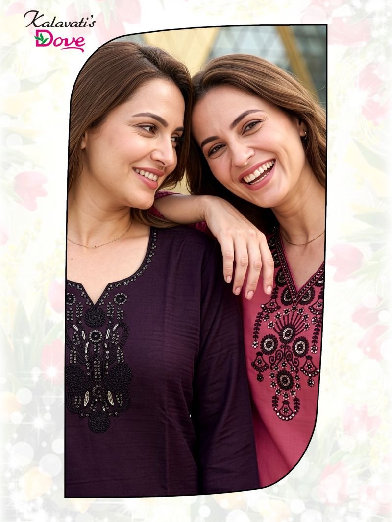 Beautiful Kalavatis Galaxy Vol 1 P V Vartican Embroidered Kurti With Bottom Wholesale 2026