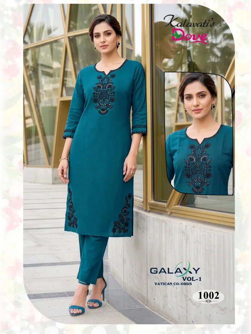 Beautiful Kalavatis Galaxy Vol 1 P V Vartican Embroidered Kurti With Bottom Wholesale 2026