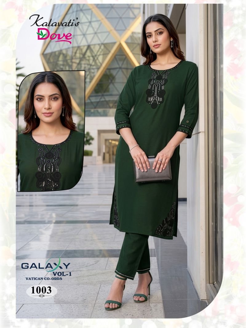 Beautiful Kalavatis Galaxy Vol 1 P V Vartican Embroidered Kurti With Bottom Wholesale 2026