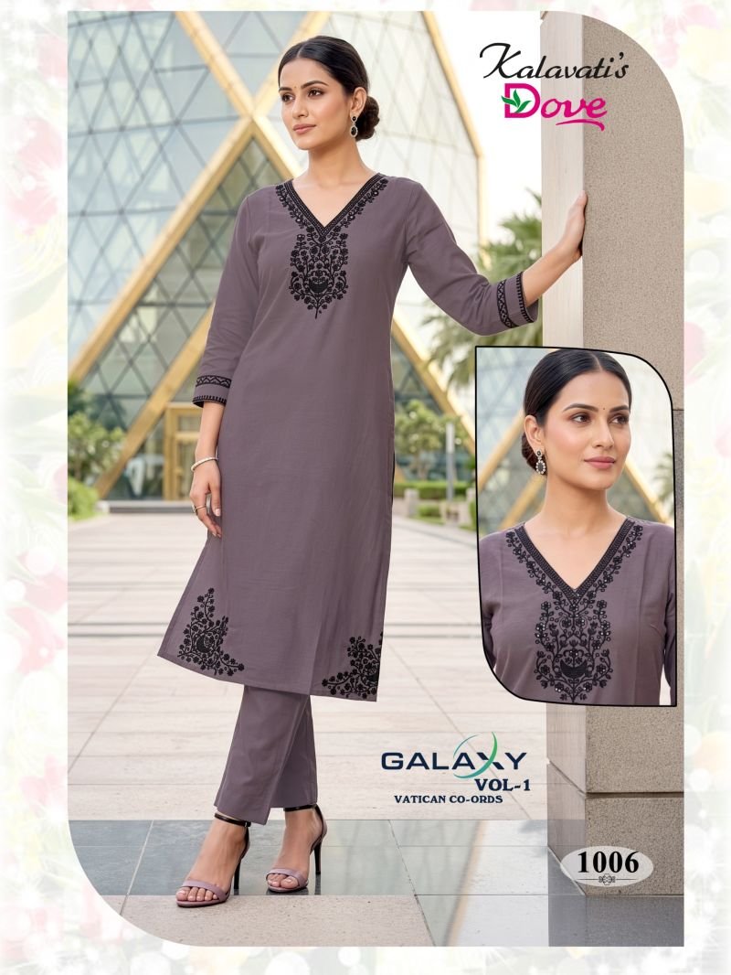 Beautiful Kalavatis Galaxy Vol 1 P V Vartican Embroidered Kurti With Bottom Wholesale 2026