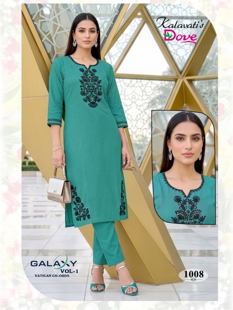 Beautiful Kalavatis Galaxy Vol 1 P V Vartican Embroidered Kurti With Bottom Wholesale 2026