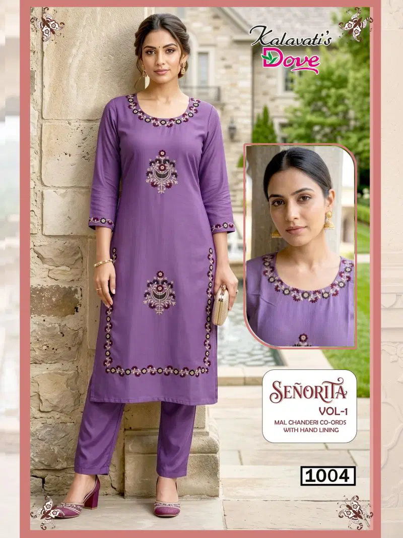 Stylish Kalavatis Senorita Vol 1 Mul Chanderi Embroidered Kurti With Bottom Wholesale 2026