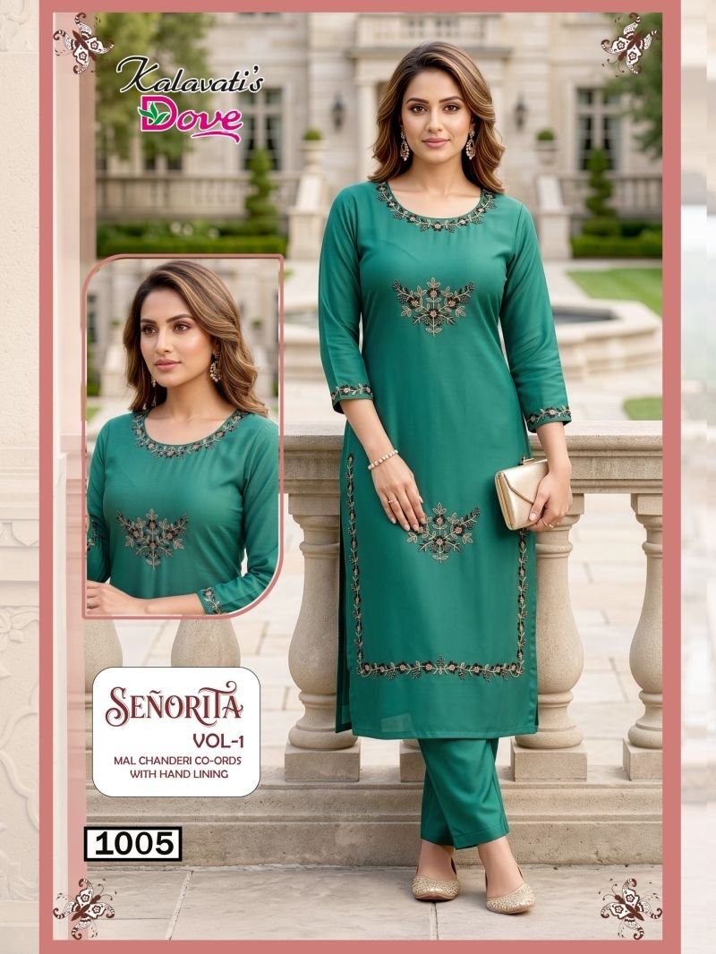 Stylish Kalavatis Senorita Vol 1 Mul Chanderi Embroidered Kurti With Bottom Wholesale 2026