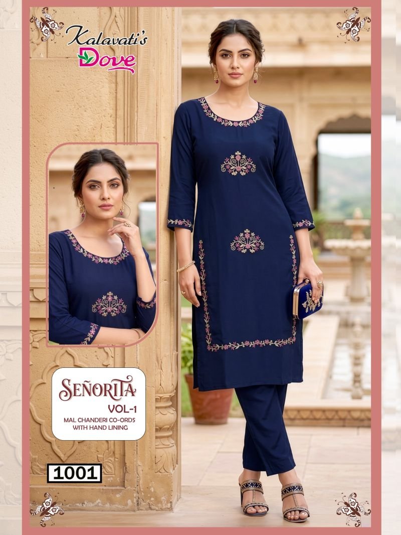Stylish Kalavatis Senorita Vol 1 Mul Chanderi Embroidered Kurti With Bottom Wholesale 2026