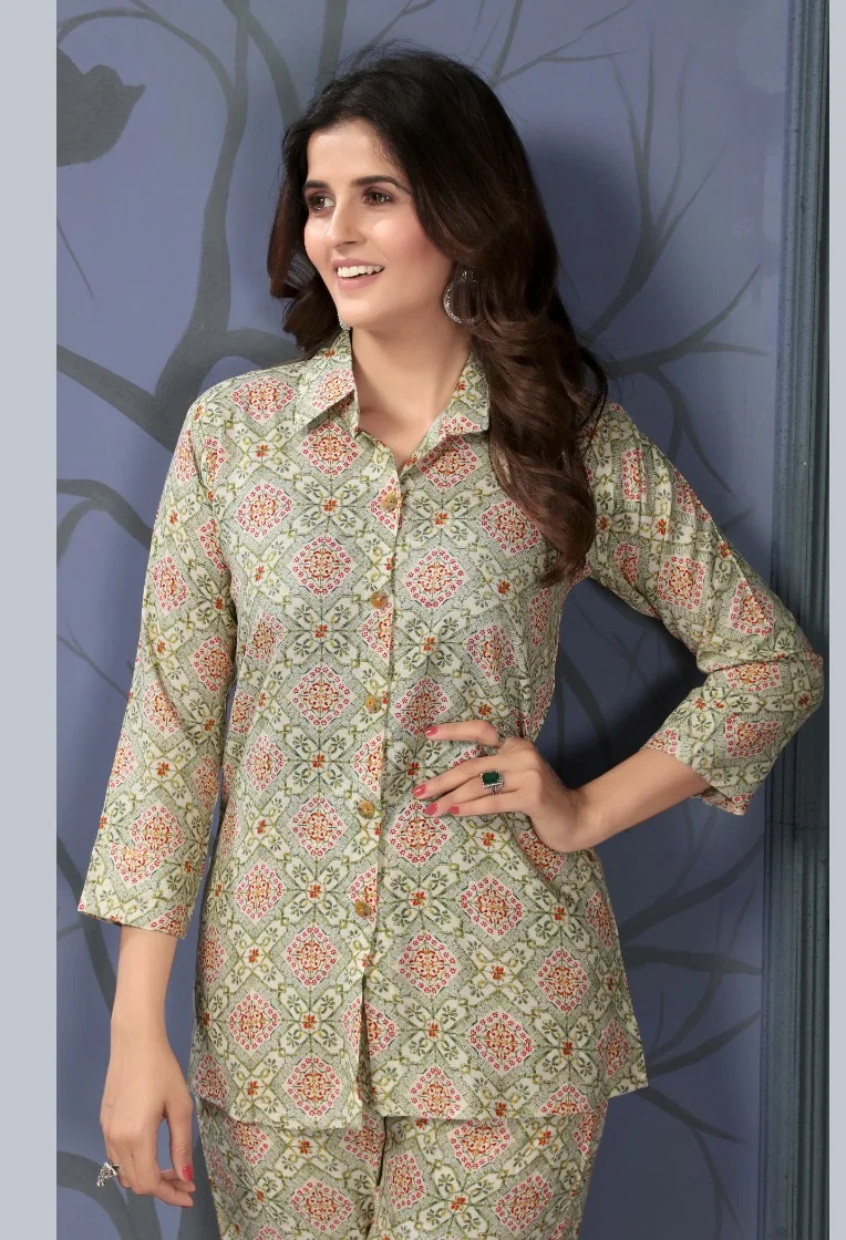 Moksh Lotus D No 850 Rayon Co Ord Set Collection Wholesale