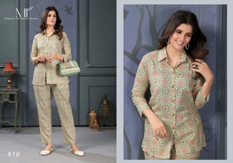 Launching Moksh Lotus D No 850 Rayon Co Ord Set Collection Wholesale 2026