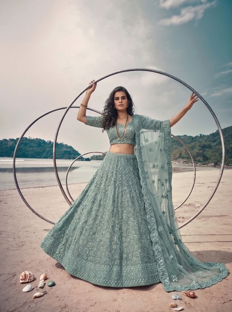 Latest Senhora 7113 Pure Butterfly Net Embroidered Engagement Lehenga Wholesale 2026