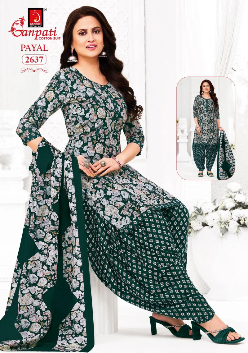 Ganpati Payal Vol 12 Cotton Printed Fancy Dress Material Wholesale