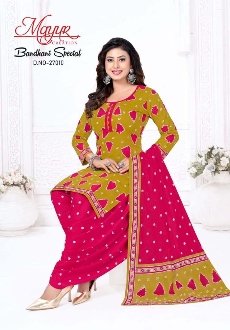 Mayur Bandhani Special Vol 27 Cotton Printed Dress Material Wholesale