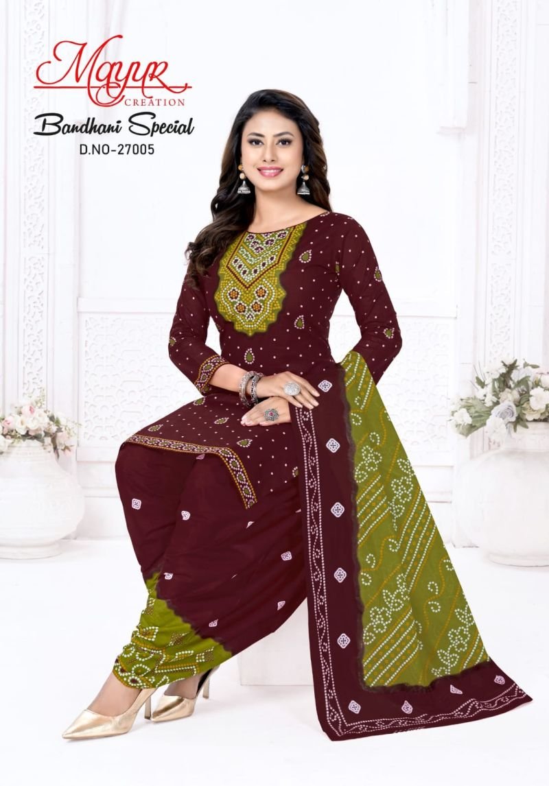 Mayur Bandhani Special Vol 27 Cotton Printed Dress Material Wholesale