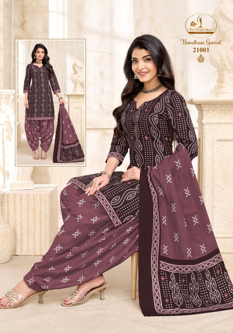 Launching Miss World Bandhani Vol 21 Readymade Cotton Patiyala Dress Wholesale 2026