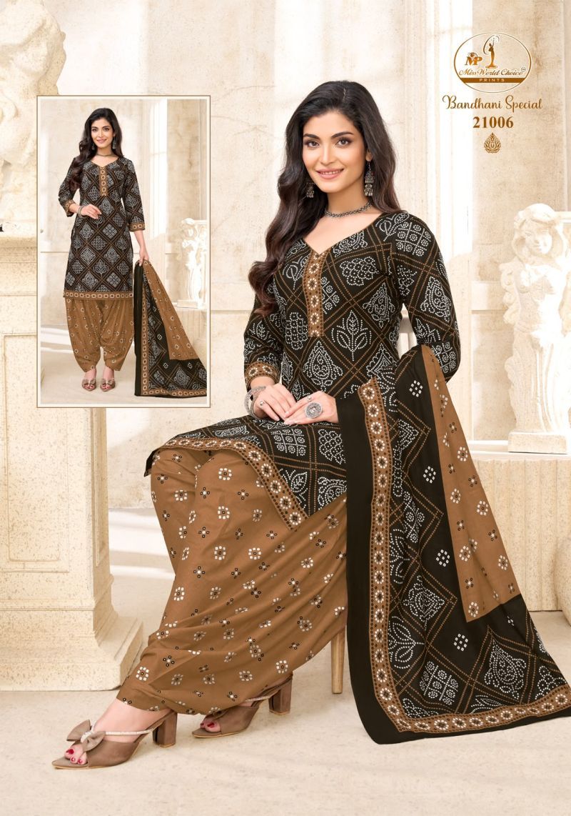 Launching Miss World Bandhani Vol 21 Readymade Cotton Patiyala Dress Wholesale 2026