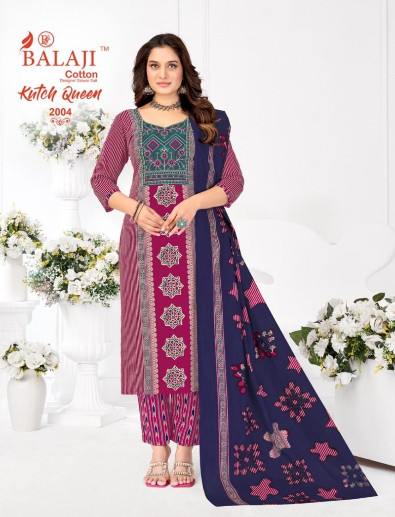 Latest Balaji Kutch Queen Vol 2 Readymade Cotton Printed Kurti Set Wholesale 2026