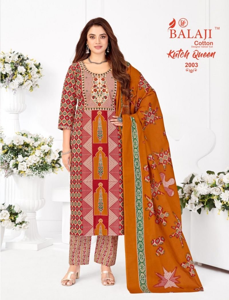 Latest Balaji Kutch Queen Vol 2 Readymade Cotton Printed Kurti Set Wholesale 2026