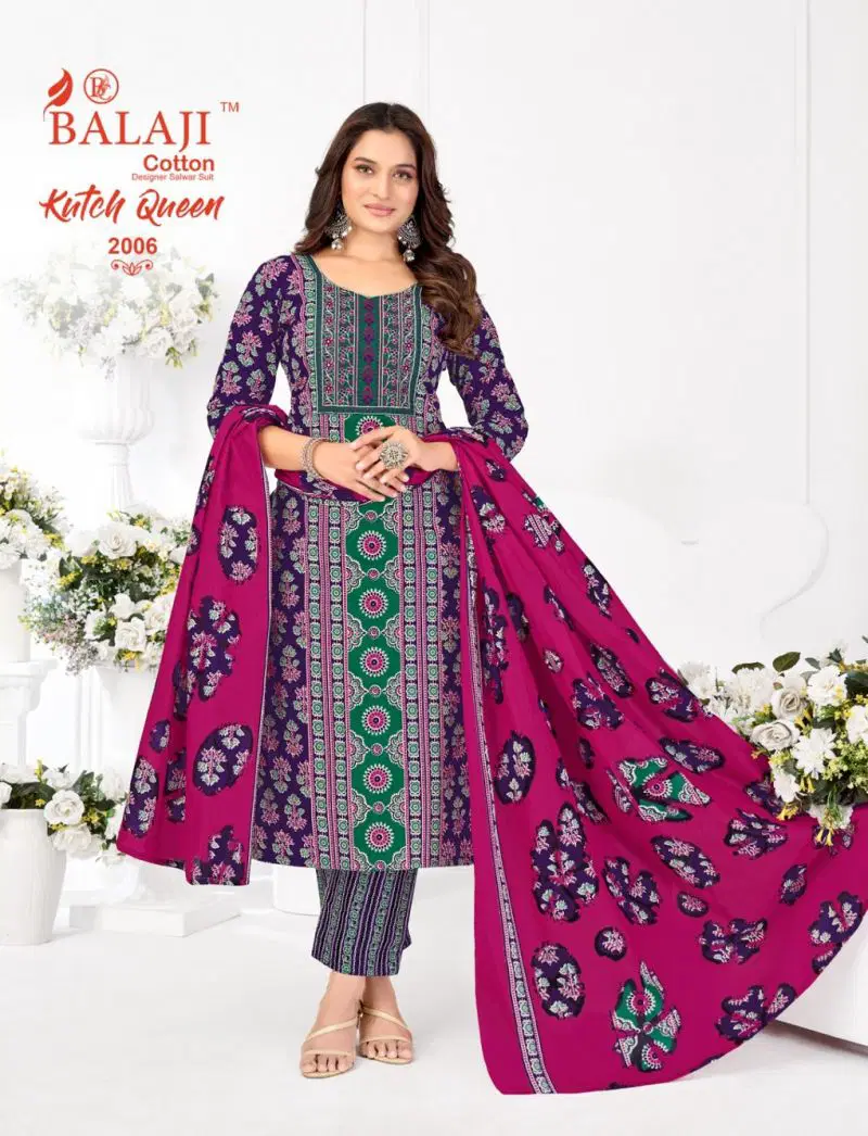 Latest Balaji Kutch Queen Vol 2 Readymade Cotton Printed Kurti Set Wholesale 2026