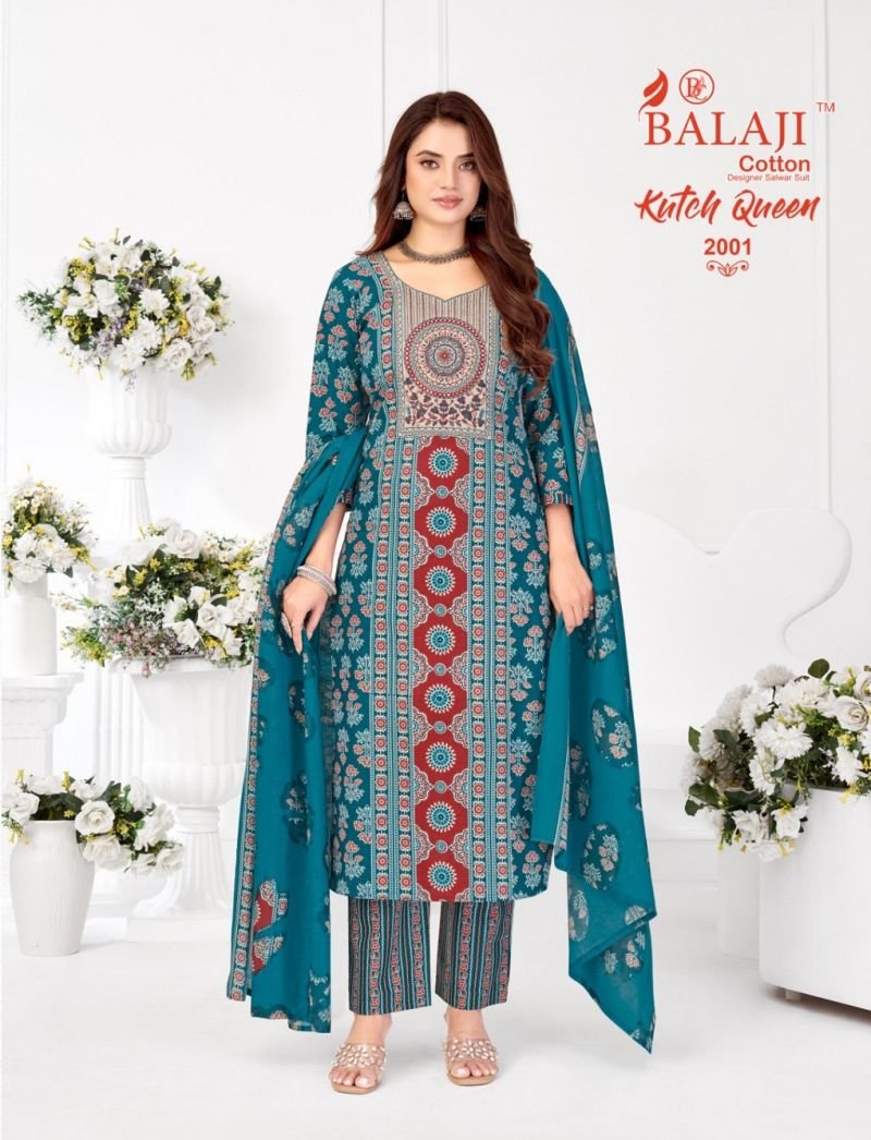 Latest Balaji Kutch Queen Vol 2 Readymade Cotton Printed Kurti Set Wholesale 2026