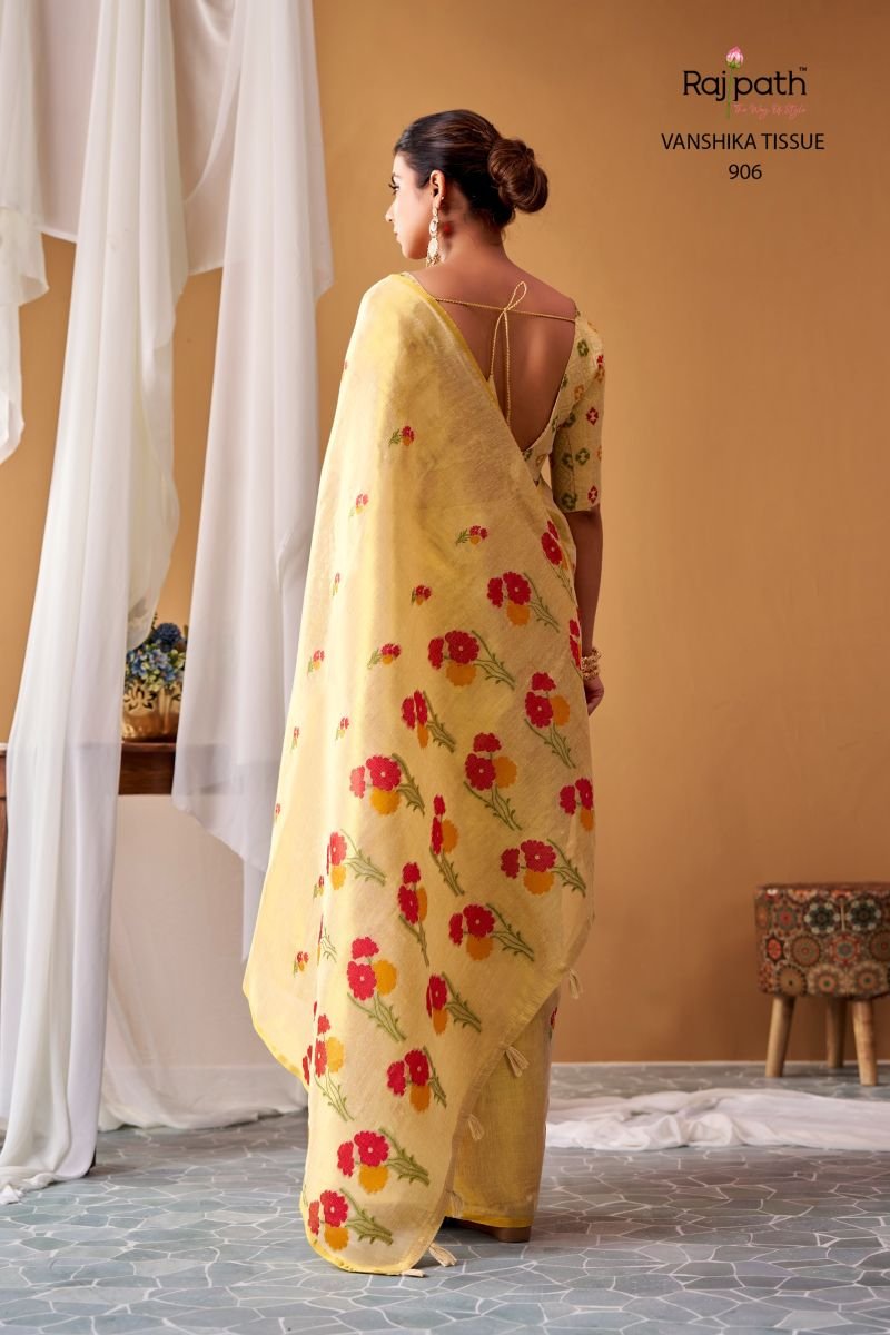 Rajpath Vanshika Tissue Silk Zari Weaving Saree Collection Wholesale