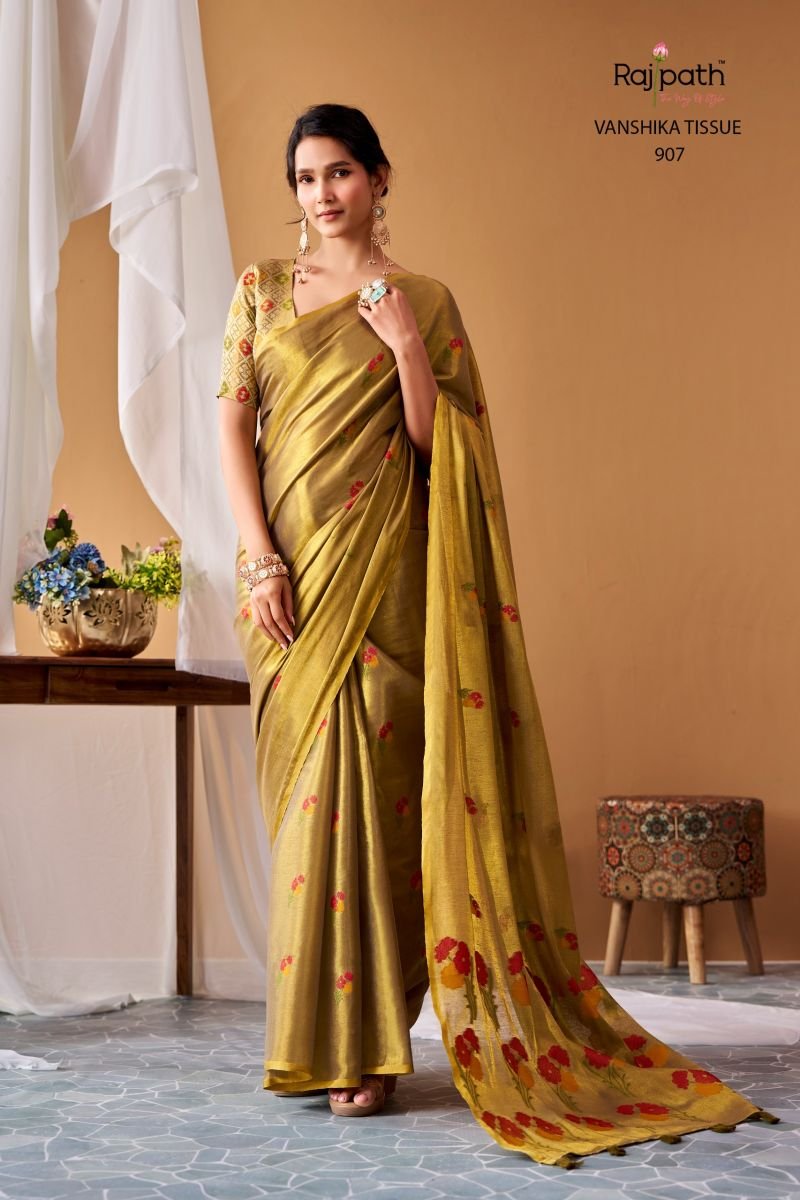 Rajpath Vanshika Tissue Silk Zari Weaving Saree Collection Wholesale