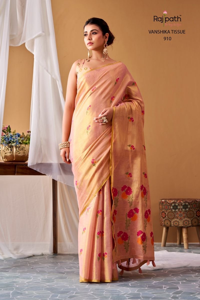 Rajpath Vanshika Tissue Silk Zari Weaving Saree Collection Wholesale