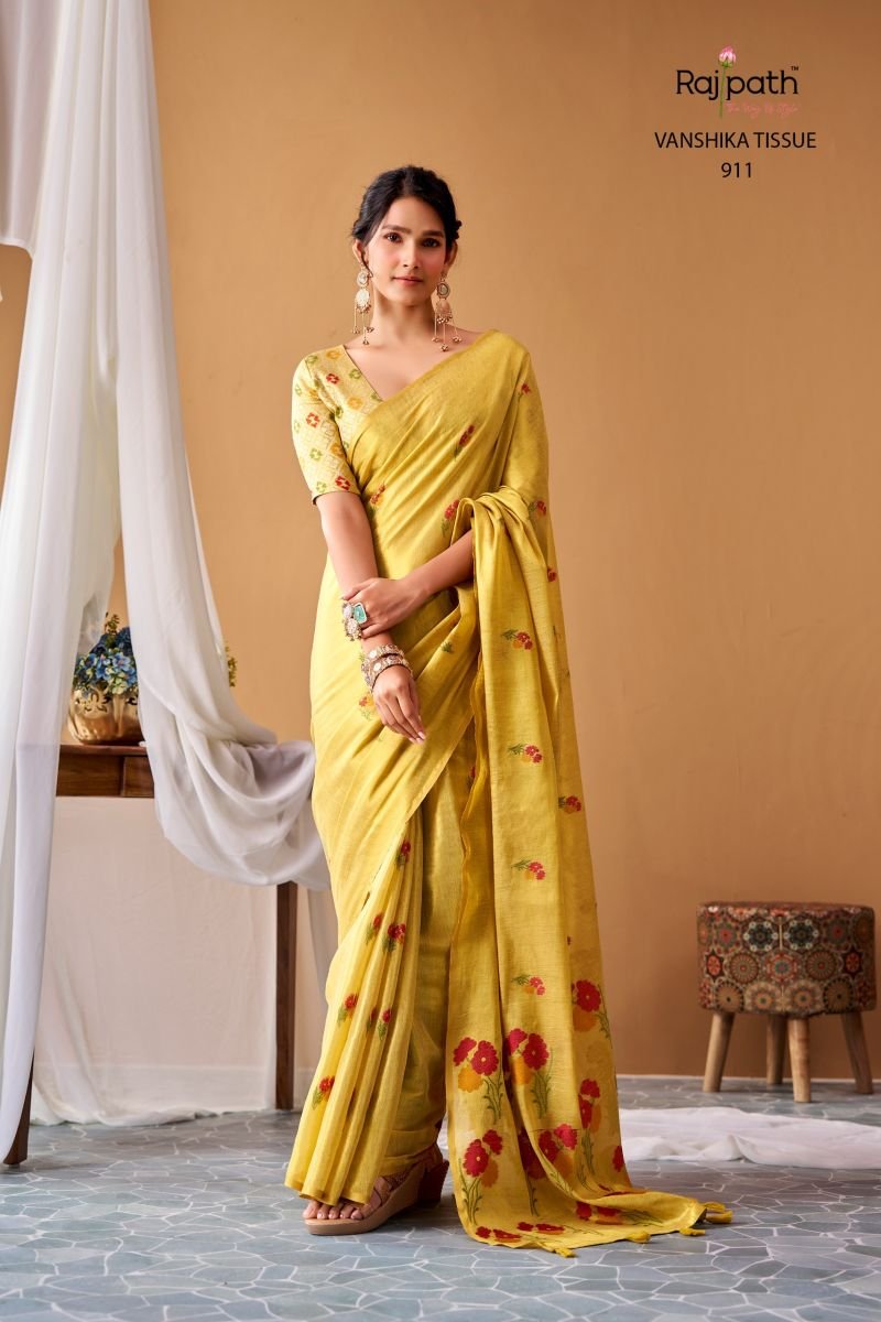 Rajpath Vanshika Tissue Silk Zari Weaving Saree Collection Wholesale