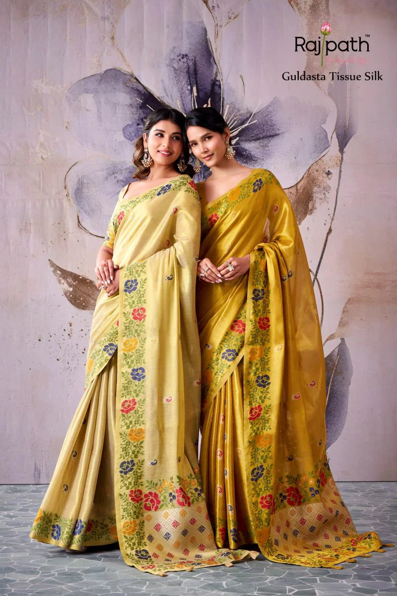 Rajpath Guldasta Tissue Silk Beautiful Saree Collection Wholesale