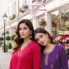 Royiny Vol 1 Satin Muslin Embroidery Worked Kurti Set Collection Wholesale