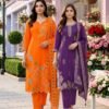 Latest Royiny Vol 1 Satin Muslin Embroidery Worked Kurti Set Collection Wholesale 2026