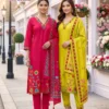 Latest Royiny Vol 1 Satin Muslin Embroidery Worked Kurti Set Collection Wholesale 2026