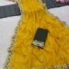 Latest Kusum Sonam Georgette Silk Sequence Embroidery Party Wear Saree for Women 2026