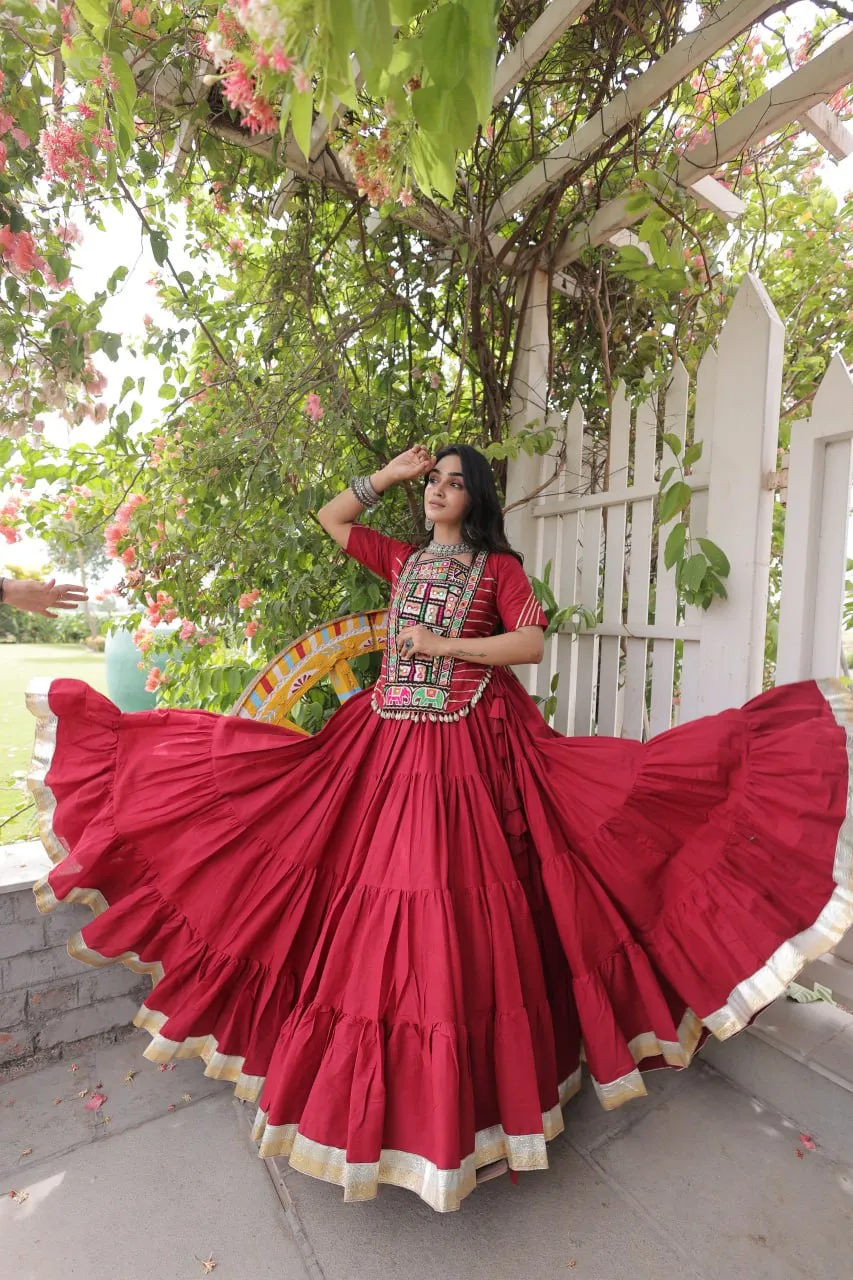 Moni 5078 Kora Cotton Kutchi Work Chaniya Choli Navratri Collection