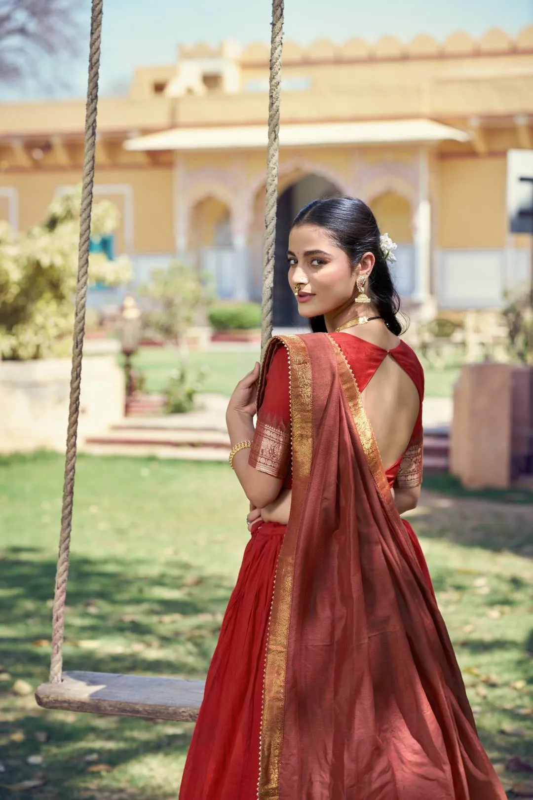 WMN 1911 Cotton Zari Work Trending South Style Lehenga Saree