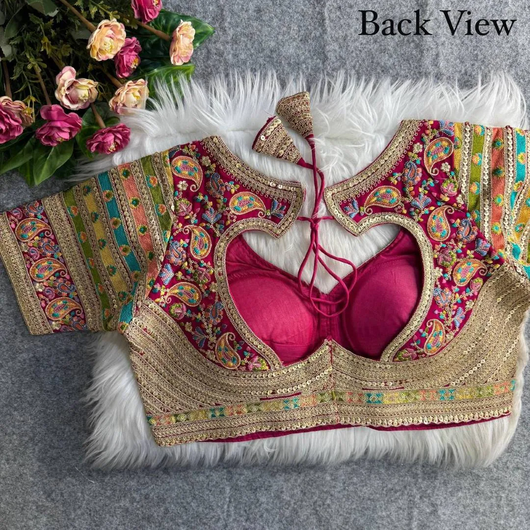 Launching Ruhi Kashmiri Thread Work Designer Wedding Readymade Blouse 2026