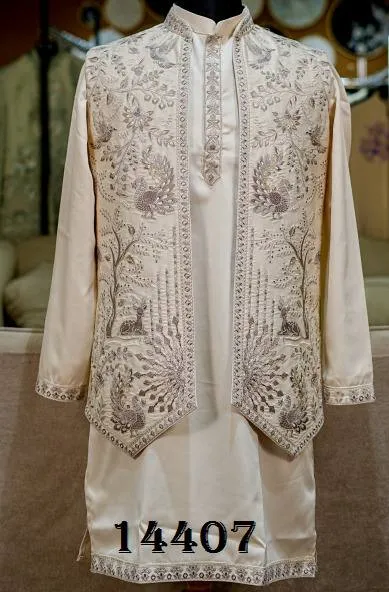 Beautiful Shyam Armani Sequence Work Wedding Kurta Pant With Embroidery Jacket 2026