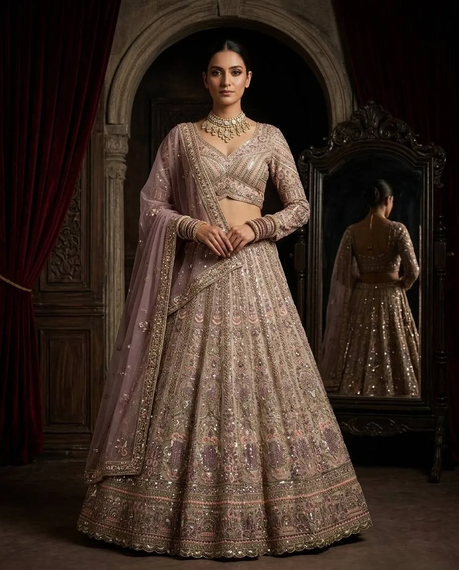 Latest SBD 1855 Net Sequence Embroidery Work Wedding Lehenga Choli 2026