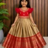 Launching Pari Mono Silk Embroidery Work Kids Party Wear Gown 2026