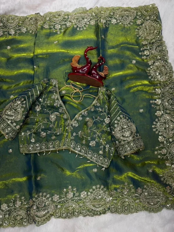 Beautiful SS1010 5591 Two tone Space Silk Sequence Embroidery Work Wholesale Market 2026