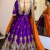 Sabina 6125 Silk Wedding Embroidery Zari Anarkali Gown Pant Dupatta