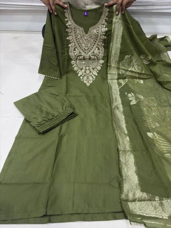 Stylish ATQ Cotton Reva Embroidery Sequence Work Readymade Dress Collection 2026