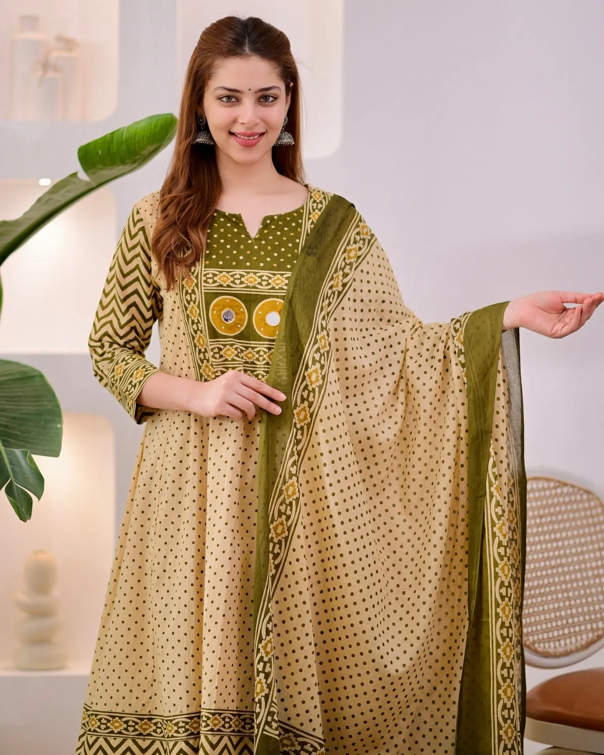 Latest ATQ Coco Mehndi Jaipuri Cotton Printed Rakhi Special Gown Collection 2026