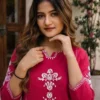 Shiv 2016 Cotton Embroidery Office Wear Kurti Pant Set for Women