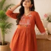 Shiv 2017 Cotton Embroidery casual co ord set for women
