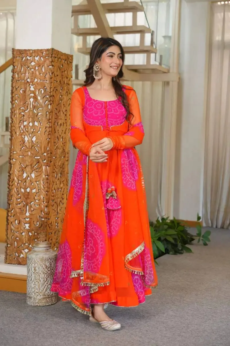 Stylish Deepika 1635 Faux Georgette Printed Anarkali Set Manufacturers in Surat 2026