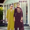 Woodee Rutvi Rayon Handwork Kurti With Bottom Dupatta Wholesale