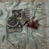 SS1010 5584 Fandy Satin Embroidery Wedding & Party Wear Saree
