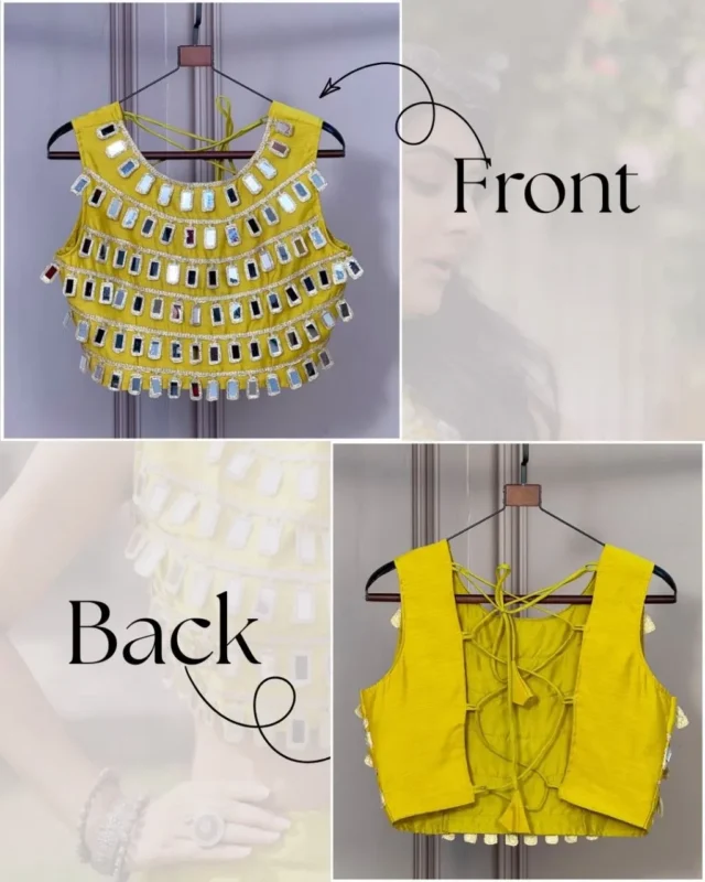 Buy Mohini Roman Silk Mirror Work Navratri Trending Readymade Blouse 2026