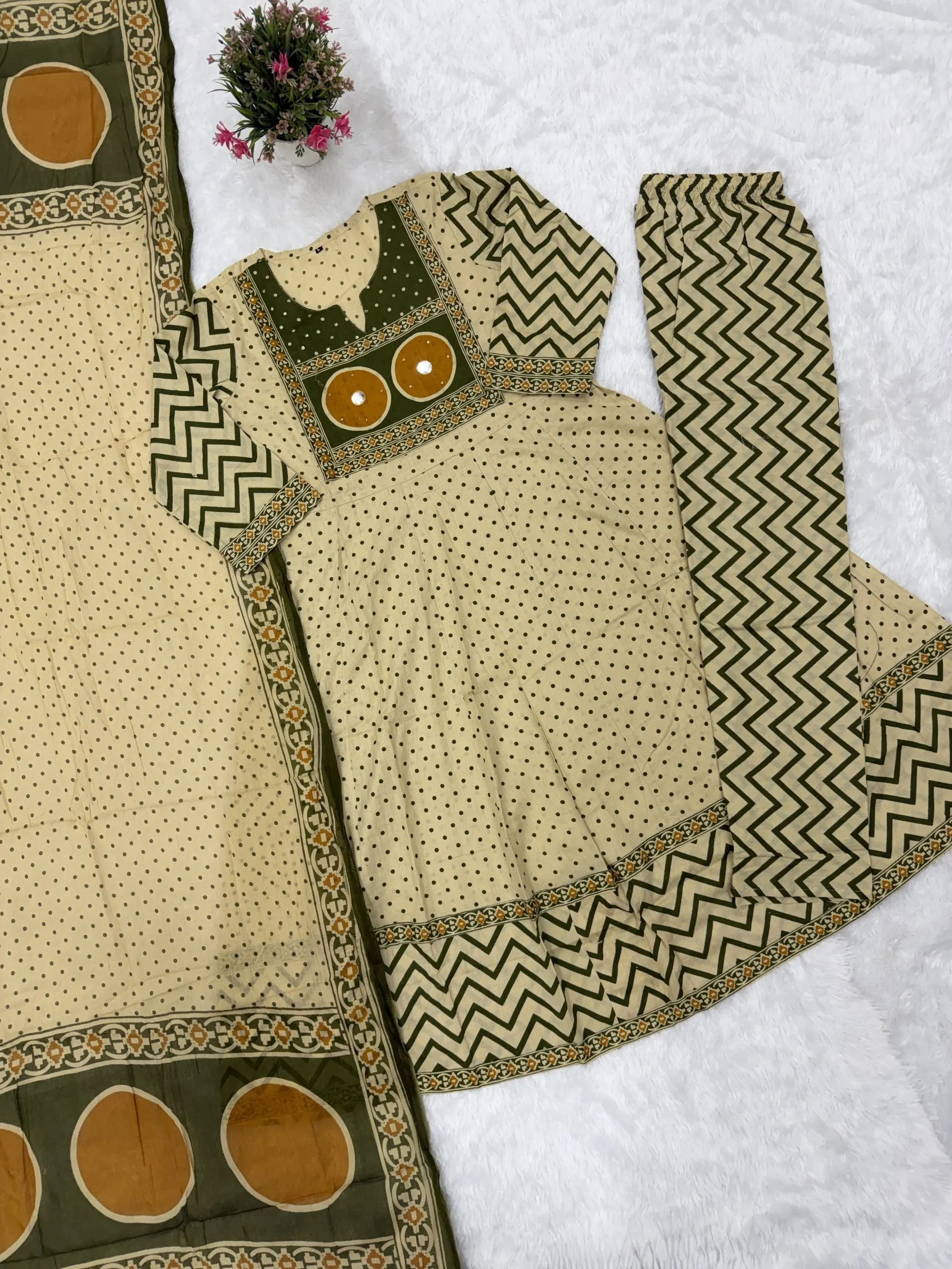 Latest ATQ Coco Mehndi Jaipuri Cotton Printed Rakhi Special Gown Collection 2026