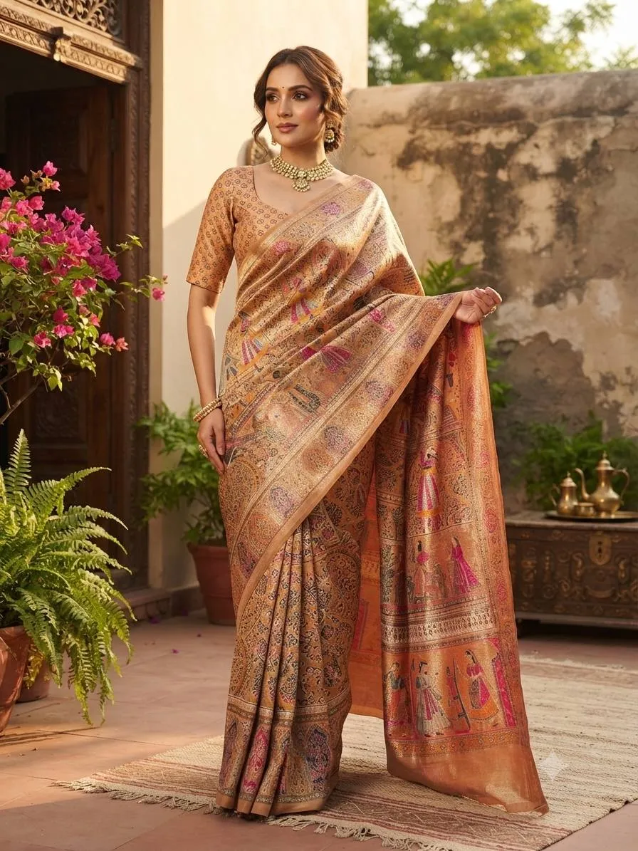 Beautiful Laxmi 1123 Pashmina Silk Kashmiri Thread Work Designer Saree 2026